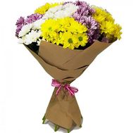 Букет з 11 хризантем в папері