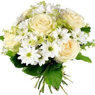 Букет з троянд і хризантем