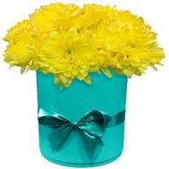 Хризантеми в круглій коробці