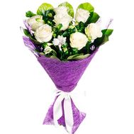 Невеликий букет з троянд і альстромерій