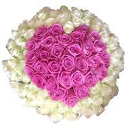 101 троянда букет серце