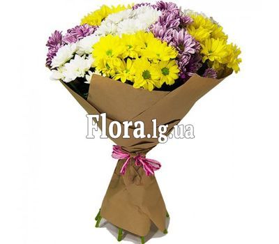 Букет з 11 хризантем в папері
