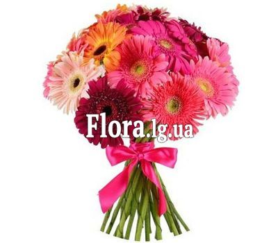 Букет з різнокольорових гербер