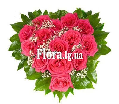 Квіткова композиція у формі серця - Белла